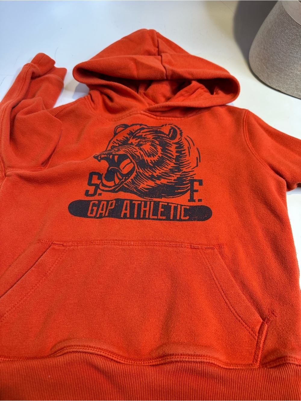 GAP Kids Bright Orange Fleece Hoodie